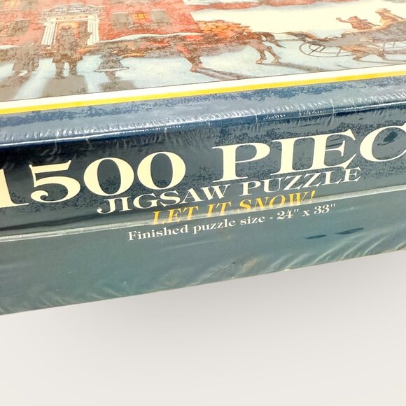 Let It Snow 1500 Piece Jigsaw Puzzle 24 inch x 33 inch Winter Scene New - Picture 3 of 4